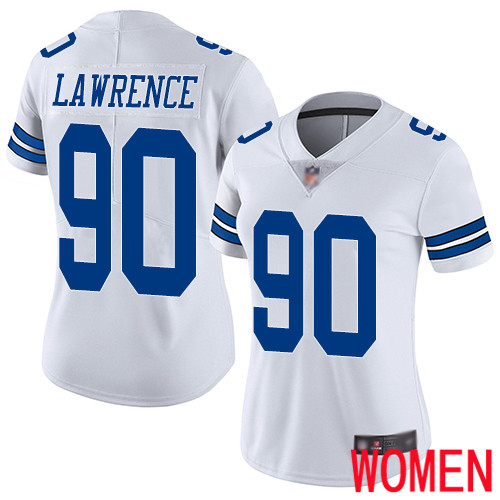 Women Dallas Cowboys Limited White DeMarcus Lawrence Road #90 Vapor Untouchable NFL Jersey